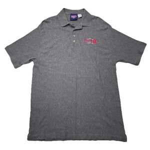VTG Ohio State‎ Buckeyes Varsity Classics Polo Shirt Mens Large Gray Cotton NCAA